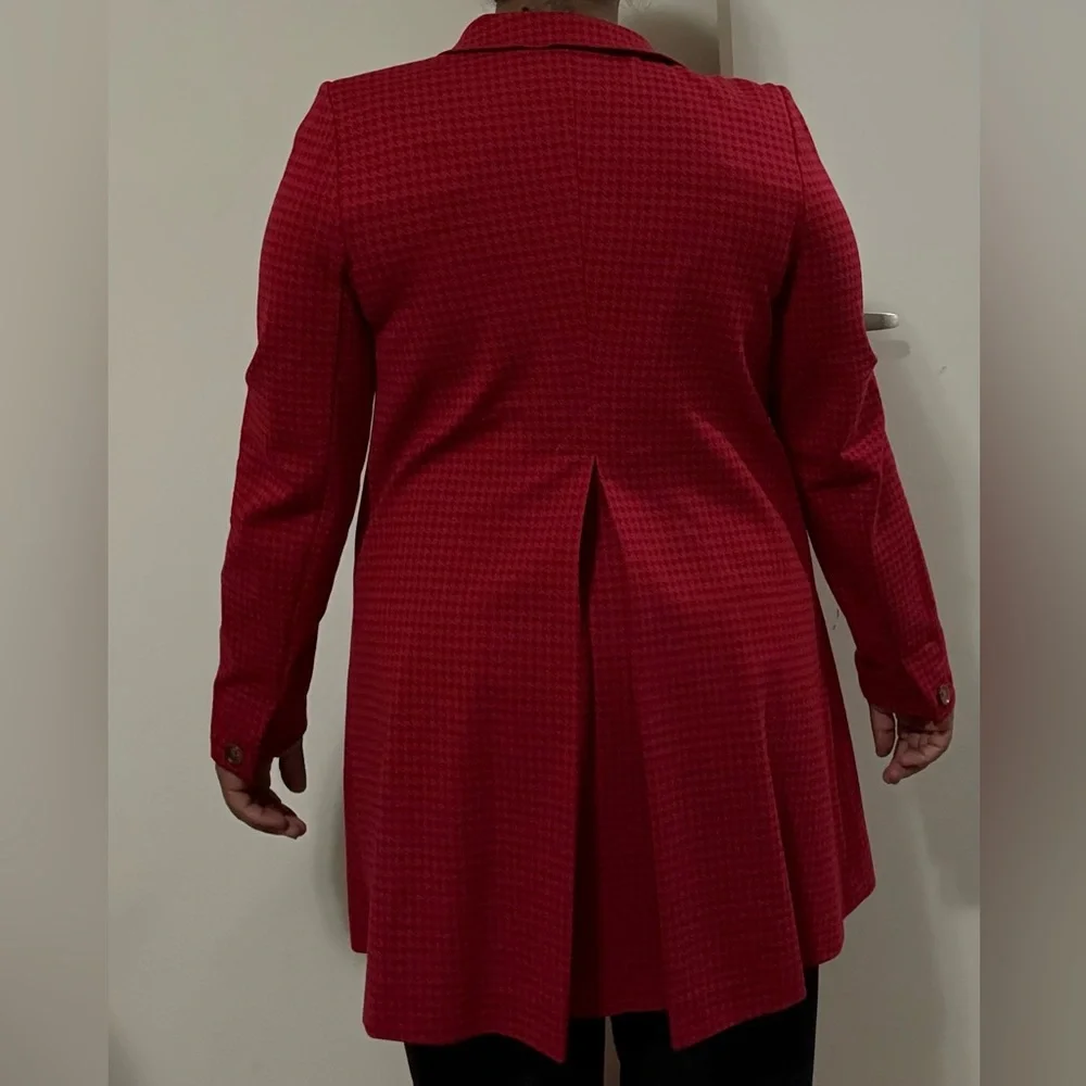 CAbi Crimson Houndstooth Coat / Jacket - Picture 2 of 9